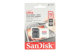 SanDisk MicroSDHC Geheugenkaart met Adapter 32GB