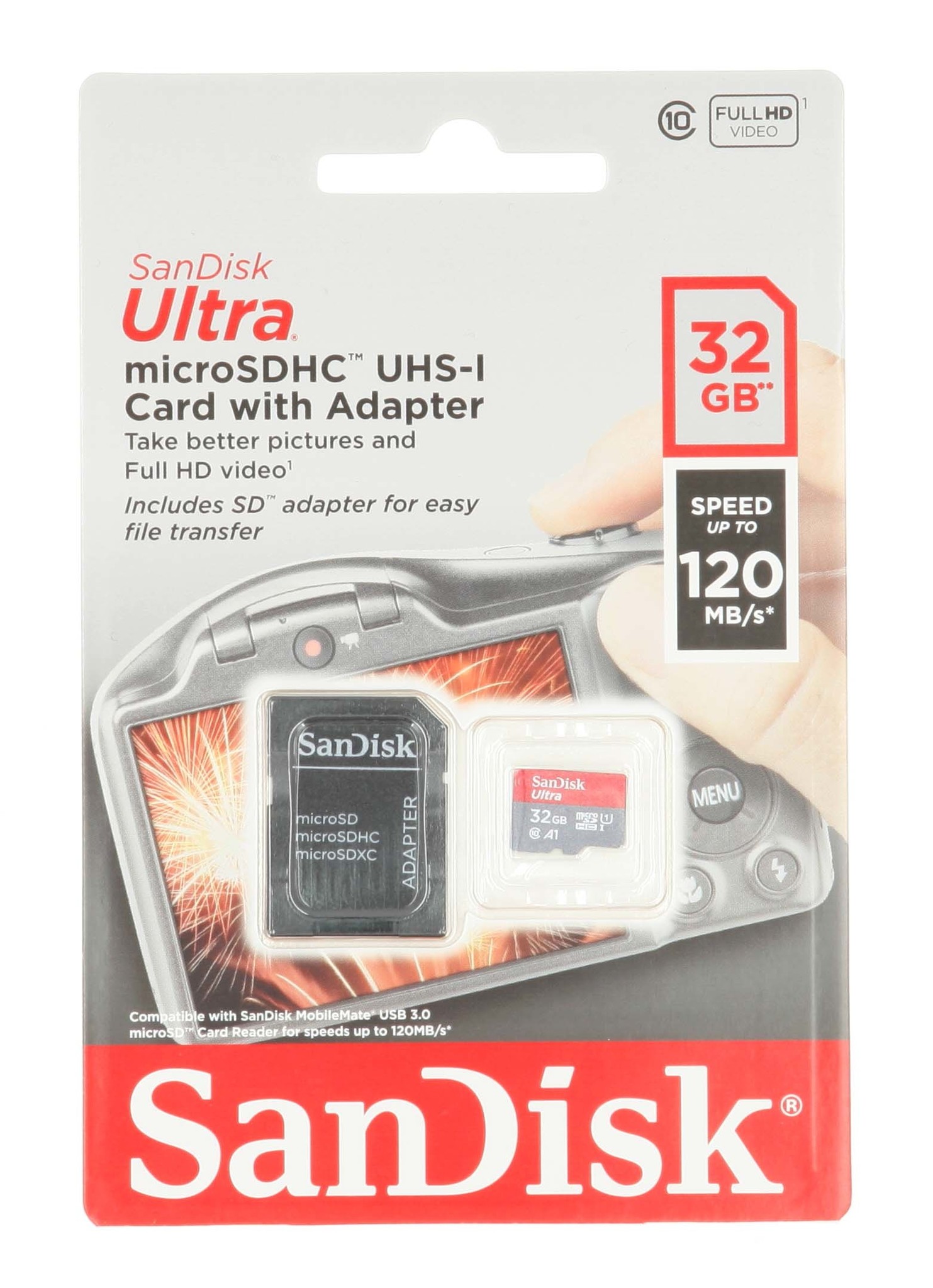 MicroSDHC-Speicherkarte mit Adapter 32 GB