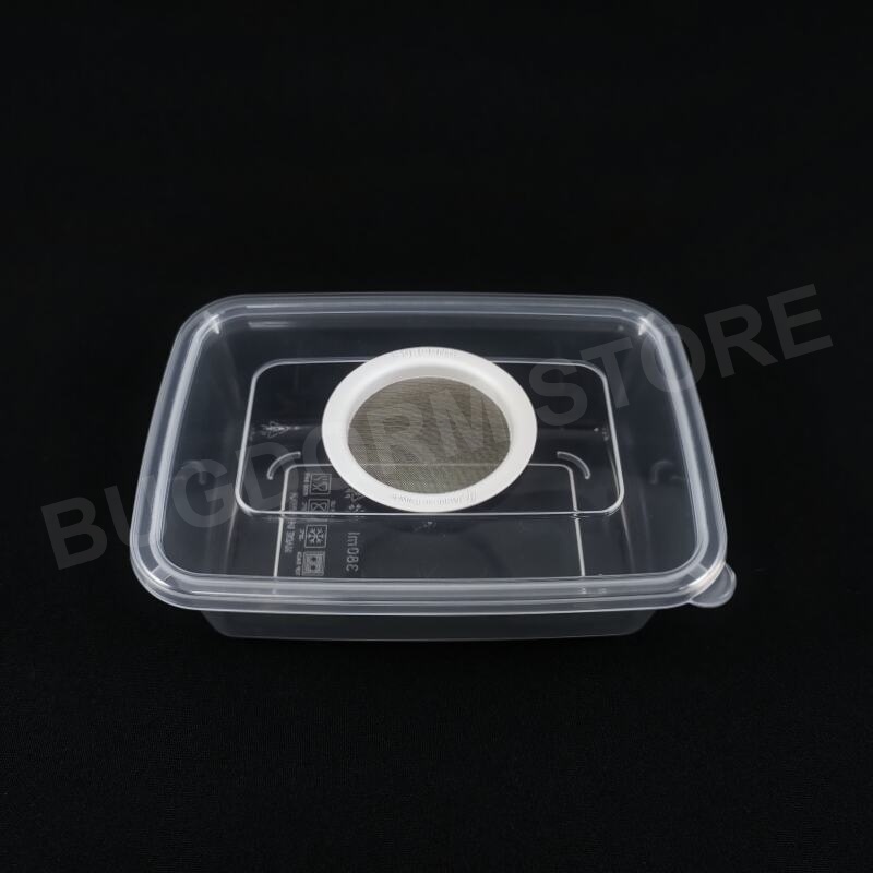 Bugdorm BD5004 Insektenaufzuchtbox mit Drahtgitteröffnung (380ml) (6er Pack)