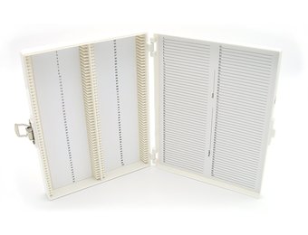 Microscope Slide Box, 100-place 76x26mm