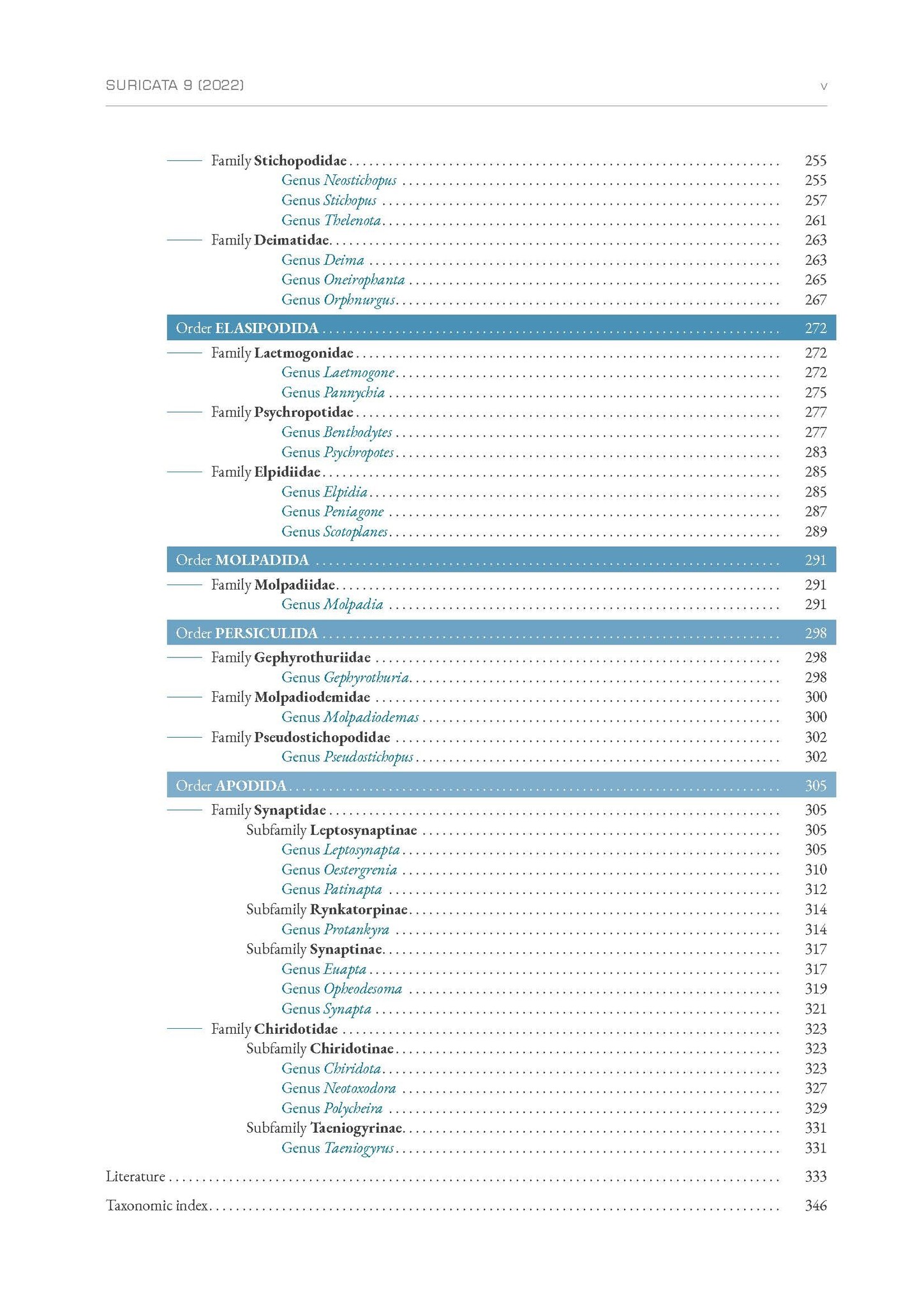 A Taxonomic Monograph of the Sea Cucumbers of Southern Africa (Echinodermata: Holothuroidea)