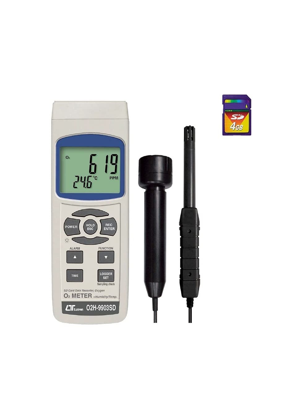 O2H-9903SD Zuurstofmeter + luchtvochtigheid en temperatuur