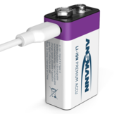 Ansmann Li-Ion USB-C Oplaadbaar 9v E-Blok batterij