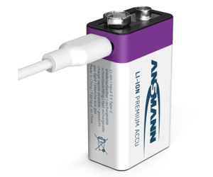 Accu Li-Ion AAA rechargeable par cable USB-C 500 mAh BL4 ANSMANN