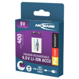 Ansmann Li-Ion USB-C  Wiederaufladbare 9V E-Block Batterie