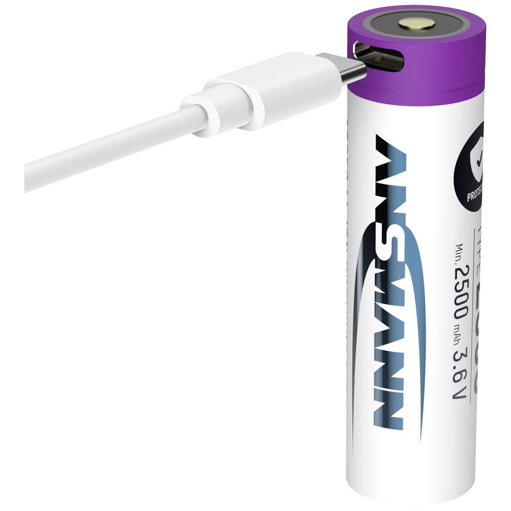 Ansmann Li-Ion USB-C Wiederaufladbare 18650 2600 mAh Batterie