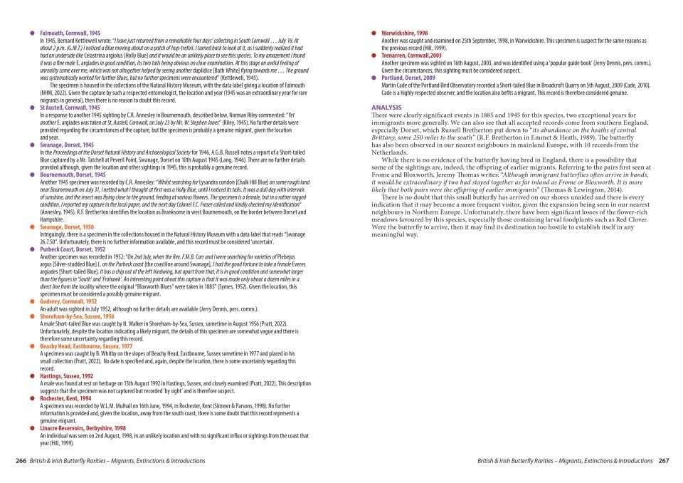 British and Irish Butterfly Rarities - Migrants, Extinctions and Introductions