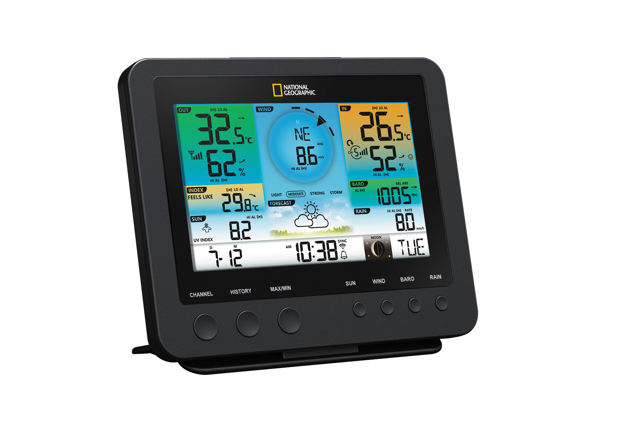 National Geographic WiFi Weerstation met 7-in-1 Sensor