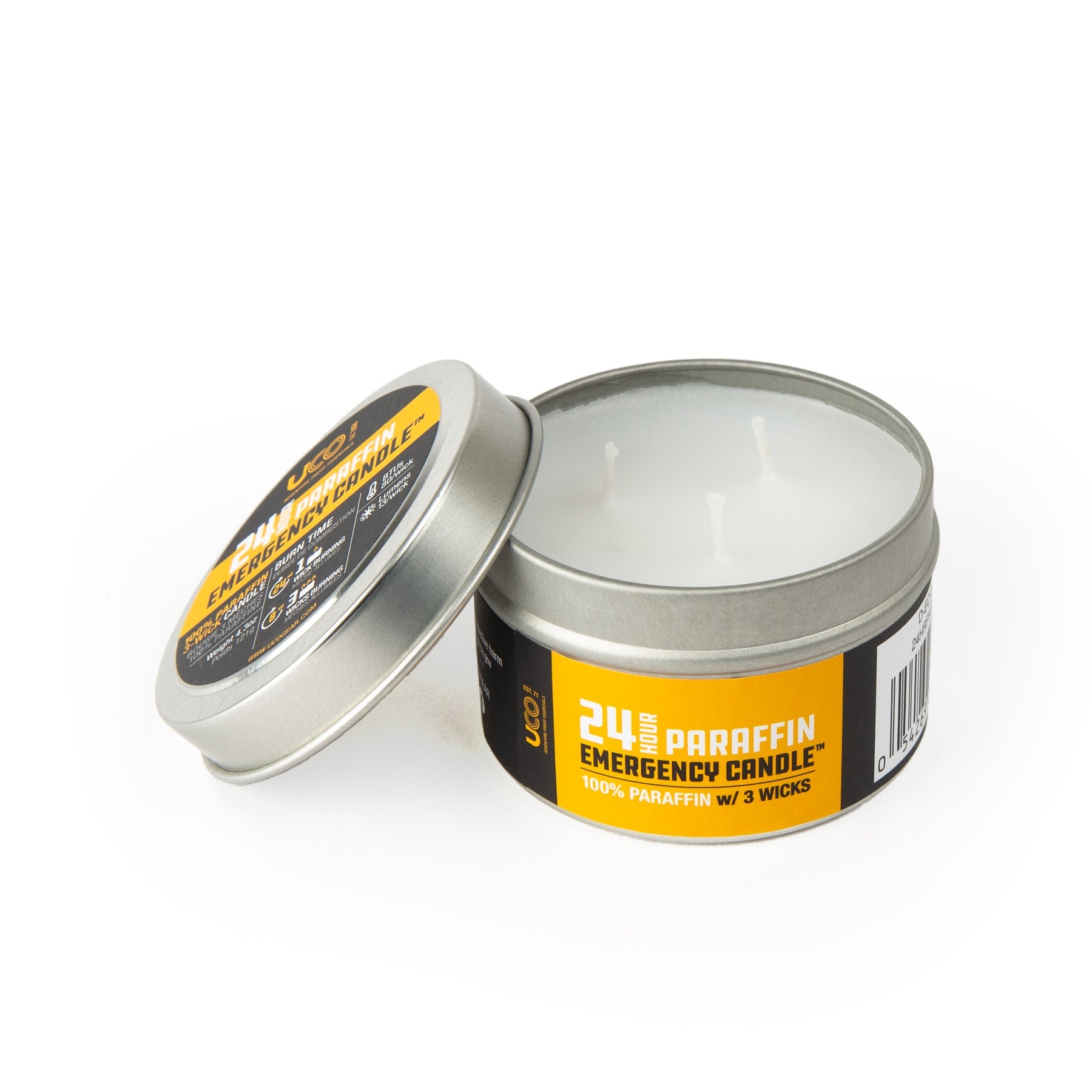 Uco Kerze Emergency weiß 24 Stunden Brenndauer