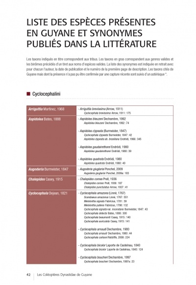 Les Coléoptères Dynastidae de Guyane - Coleoptera, Scarabaeoidea