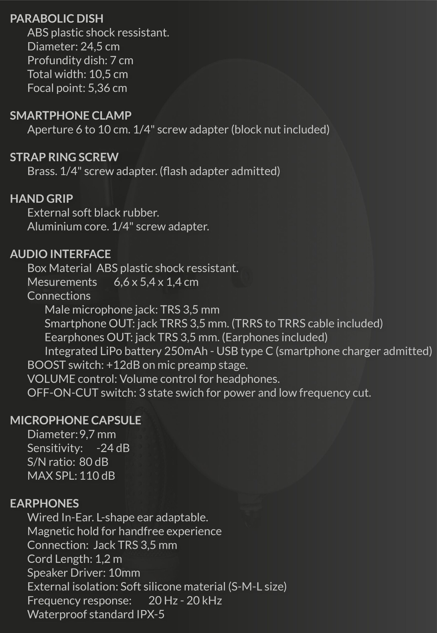 BirdFox BirdMic Pack – Parabolmikrofon mit Audioschnittstelle