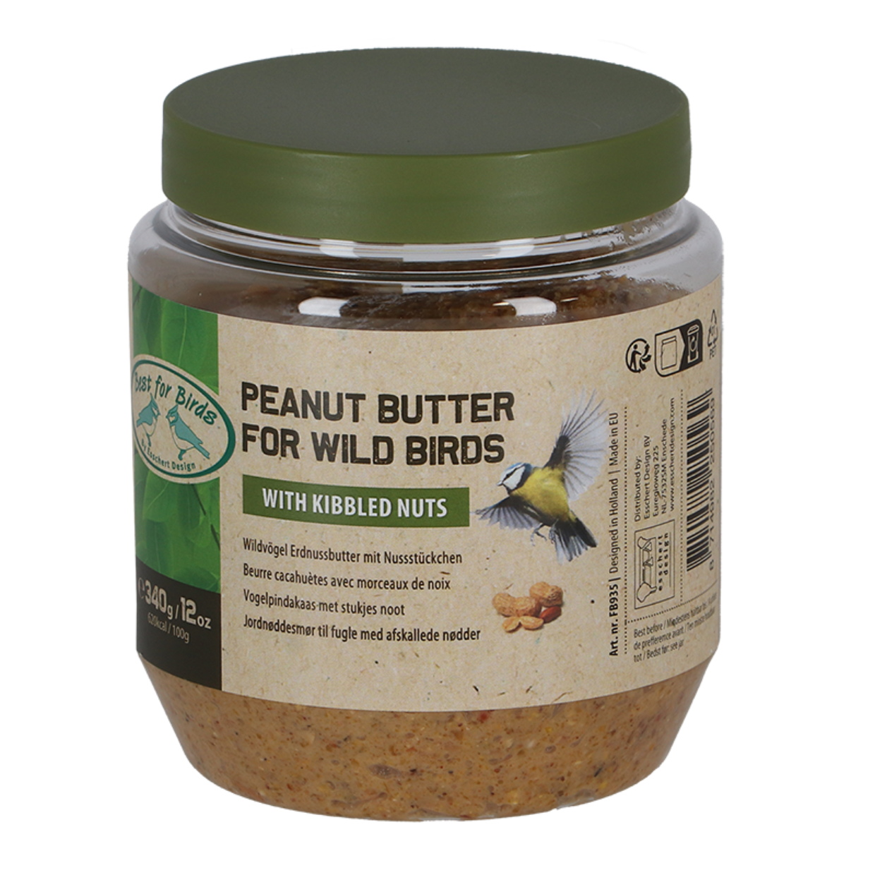 Wildvögel Erdnussbutter mit Nussstücken