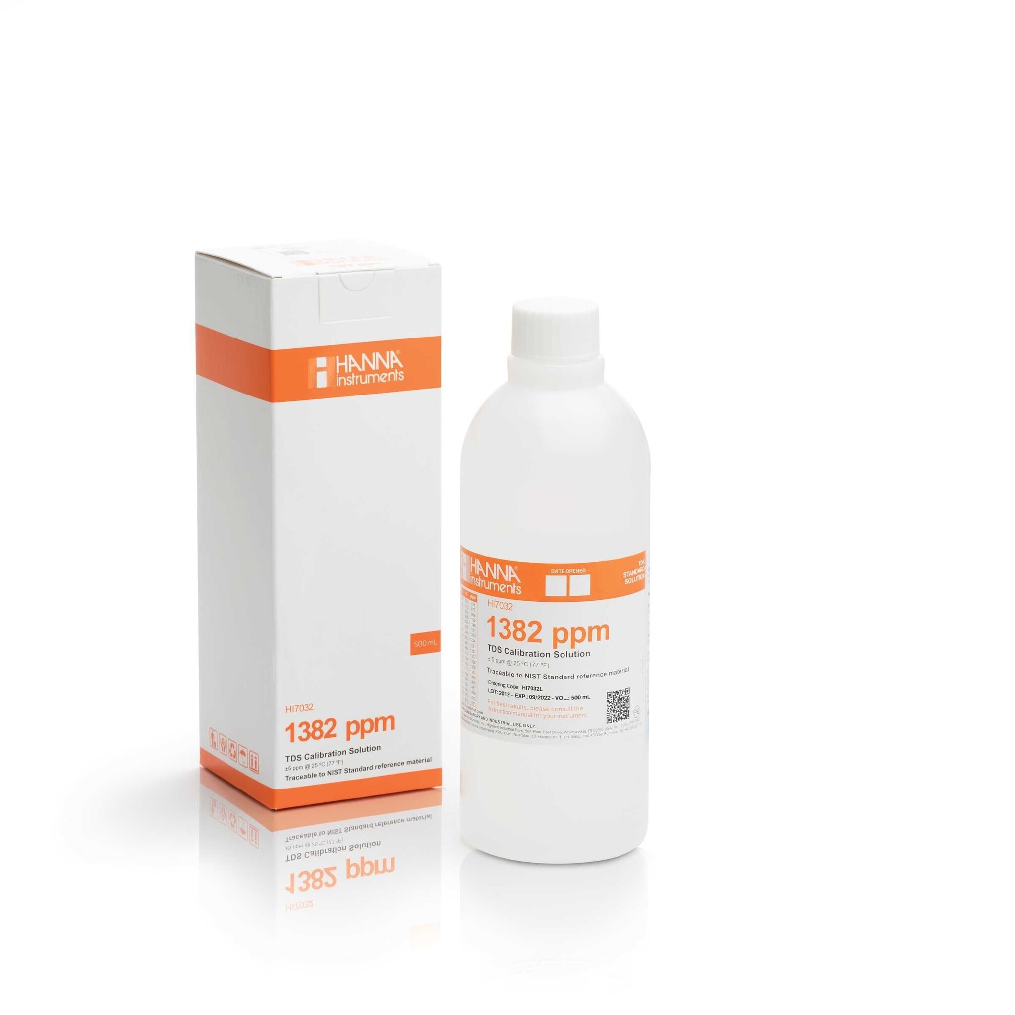 HI7032L Calibration Solution 1382 mg/L TDS (500mL Bottle)