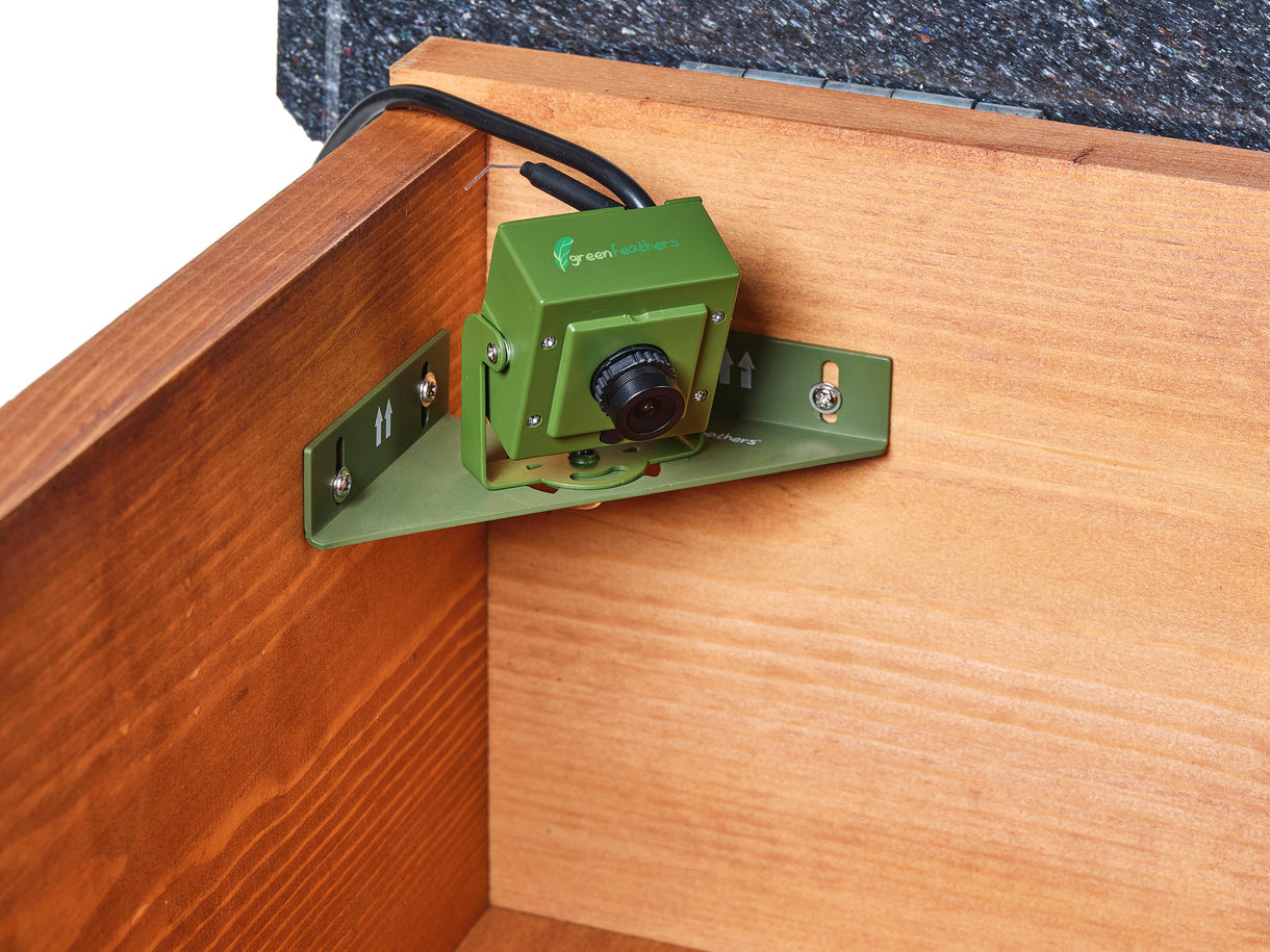 Green Feathers Handmade Wooden Hedgehog House