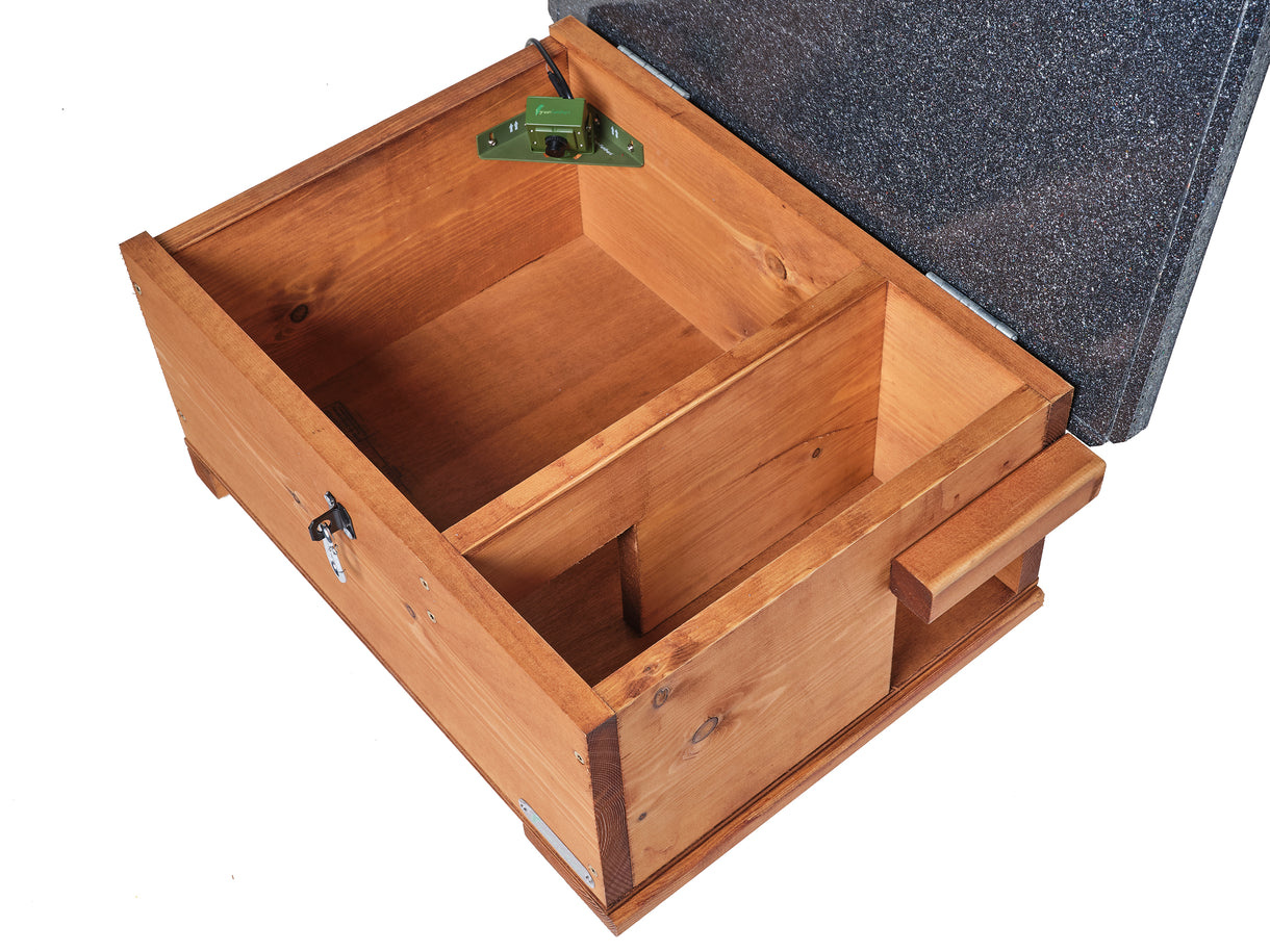 Green Feathers Handmade Wooden Hedgehog House