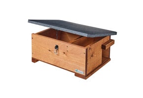 Green Feathers Handgefertigte Igelhaus aus Holz