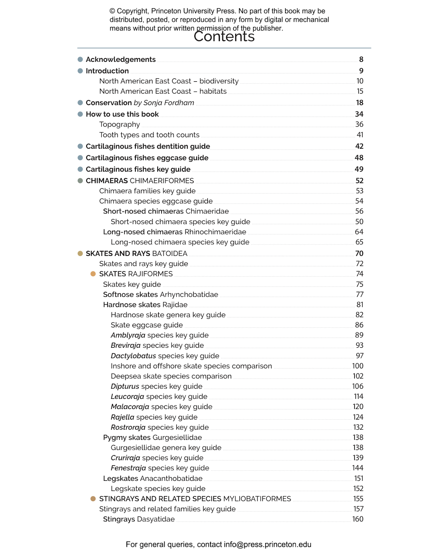 Field Guide to Sharks, Rays and Chimaeras of the East Coast of North America