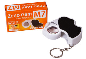 Levenhuk Folding Magnifier Zeno Gem M7 LED+UV 45x