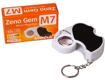 Levenhuk Folding Magnifier Zeno Gem M7 LED+UV 45x