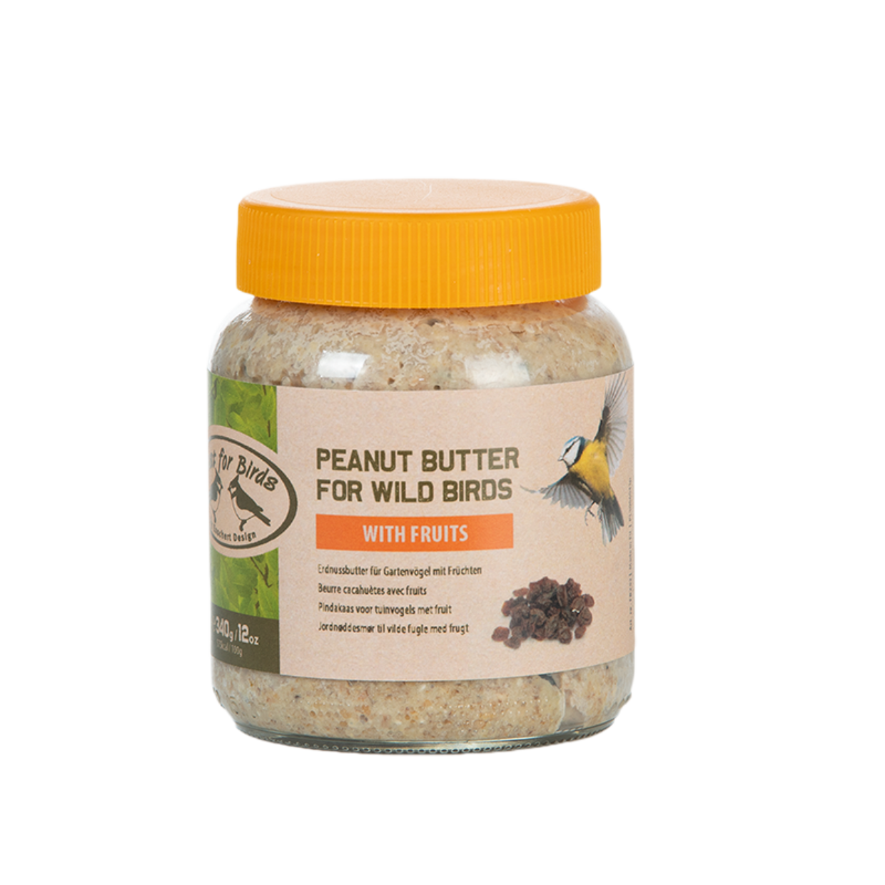 Vogelpindakaas met fruit