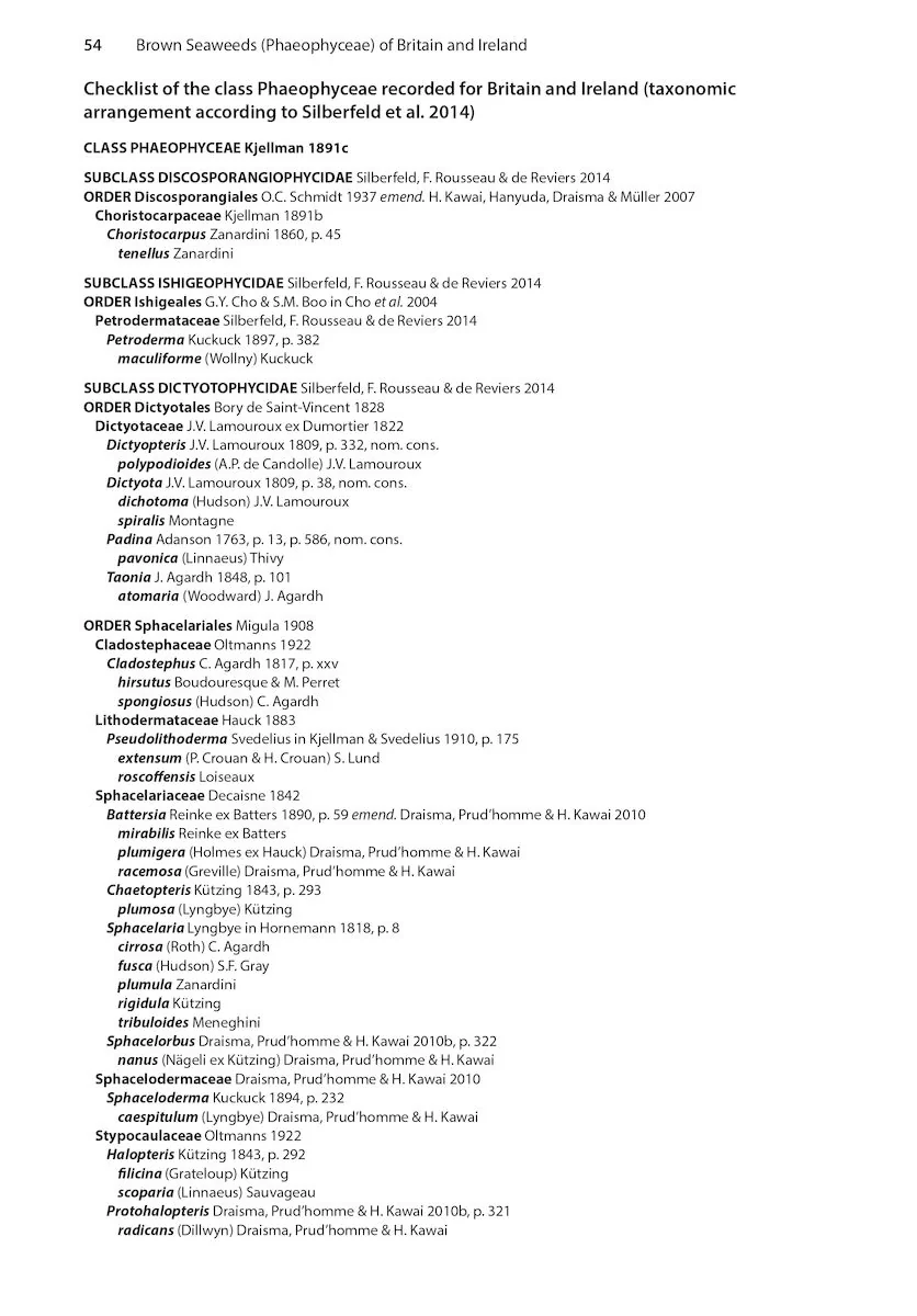 Brown Seaweeds (Phaeophyceae) of Britain and Ireland