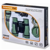 Carson Outdoor-Abenteuerpaket für Kinder - Fernglas, Kompass, Taschenlampe und mehr