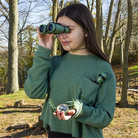 Carson Outdoor Adventure Pack for Kids - Binoculars, Compass, Flashlight and more