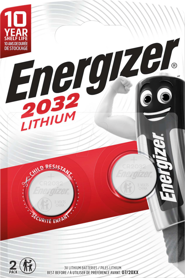 Energizer Lithium CR2032 3V - 2 pack