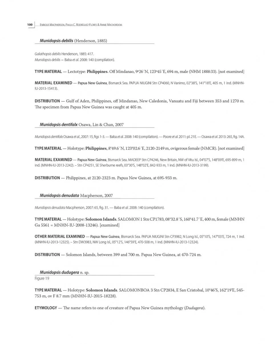 Tropical Deep-Sea Benthos Volume 31 - Deep-Sea Crustaceans from Papua New Guinea