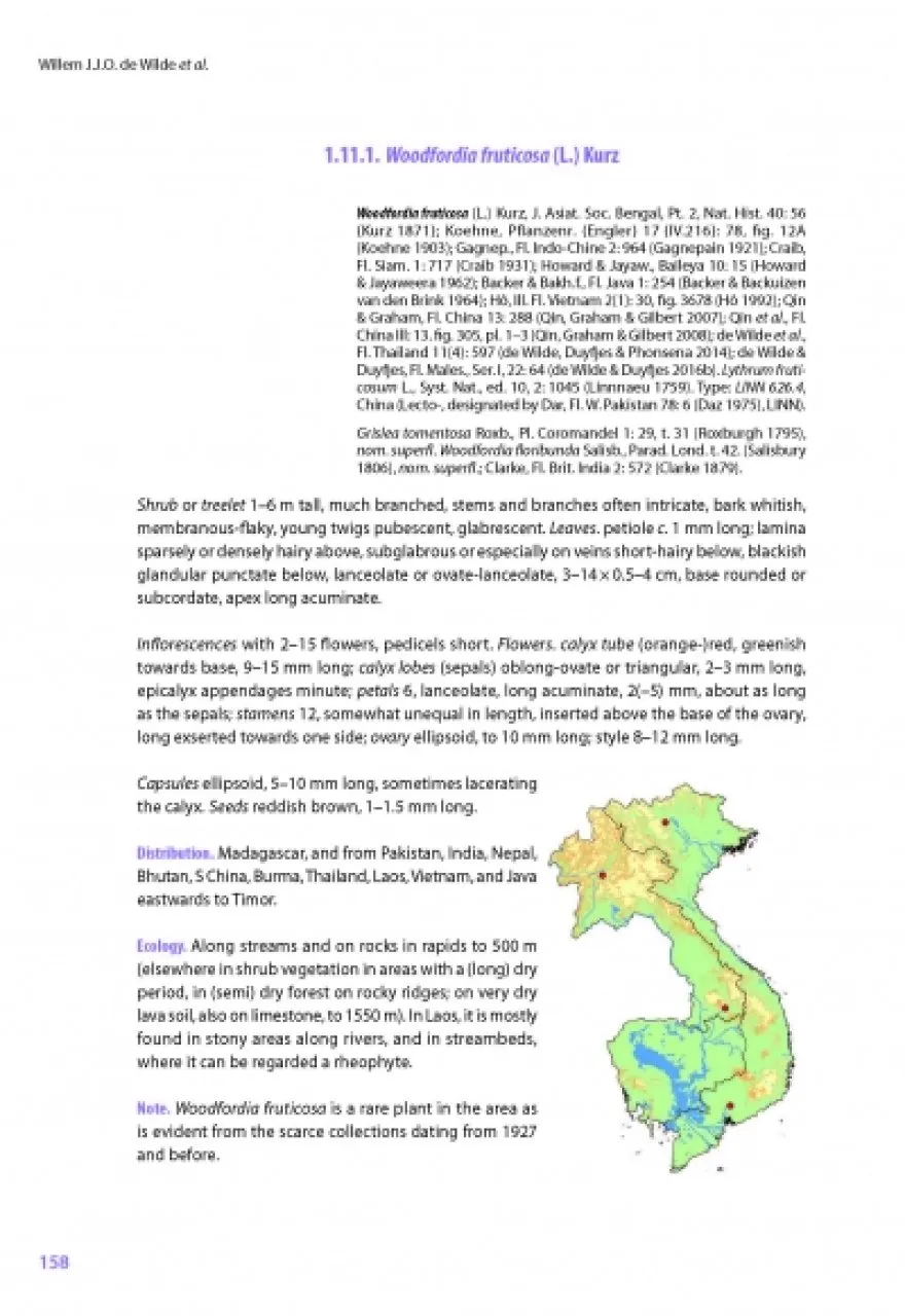 Lythraceae – Podostemaceae. Flora of Cambodia, Laos and Vietnam