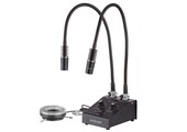 AmScope 6W LED Dual Gooseneck en Ring Light Illuminator voor Microscopen