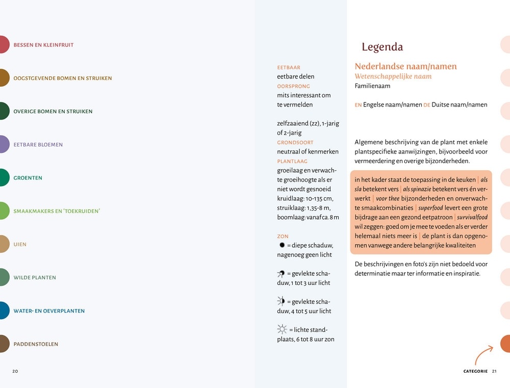 Eetbare planten; Meer dan 300 soorten vaste planten, zelfzaaiende planten en kweekbare paddenstoelen