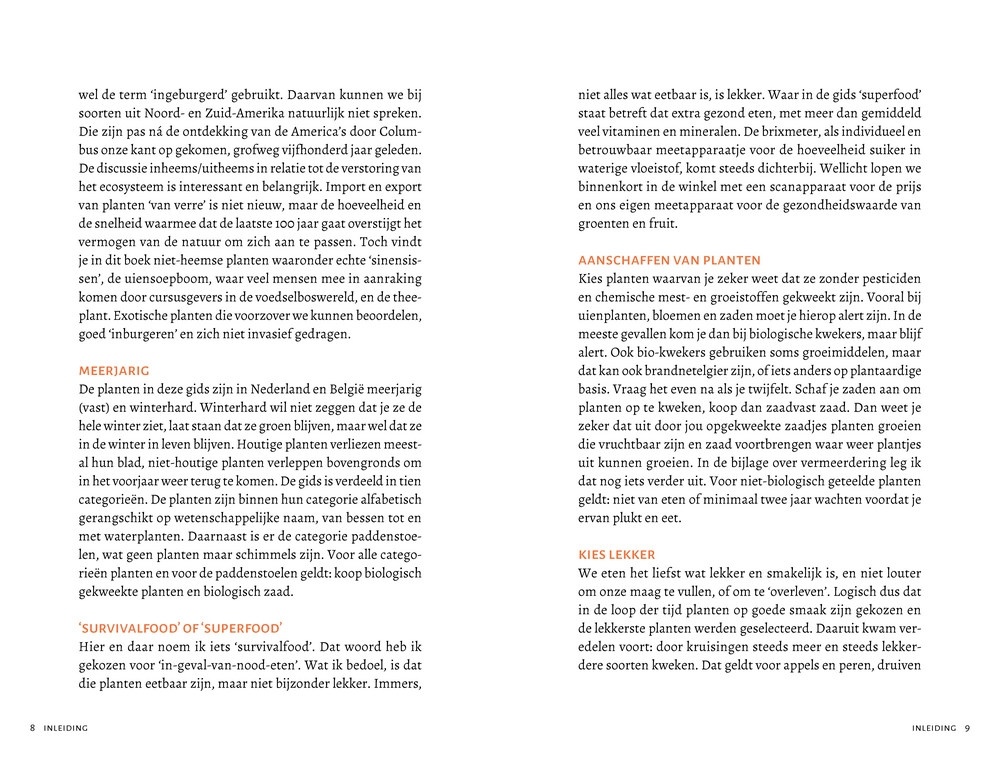 Eetbare planten; Meer dan 300 soorten vaste planten, zelfzaaiende planten en kweekbare paddenstoelen