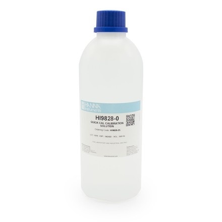HI9828-25 Snelle Kalibratieoplossing, Fles 500 ml