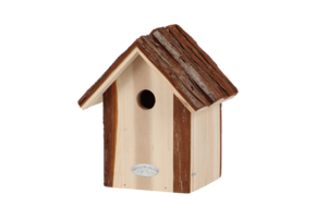 Bird house blue tit bark roof