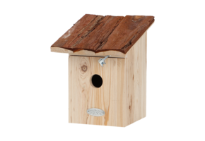 Bird house great tit bark roof