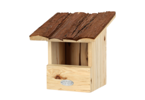 Bird house robin bark roof