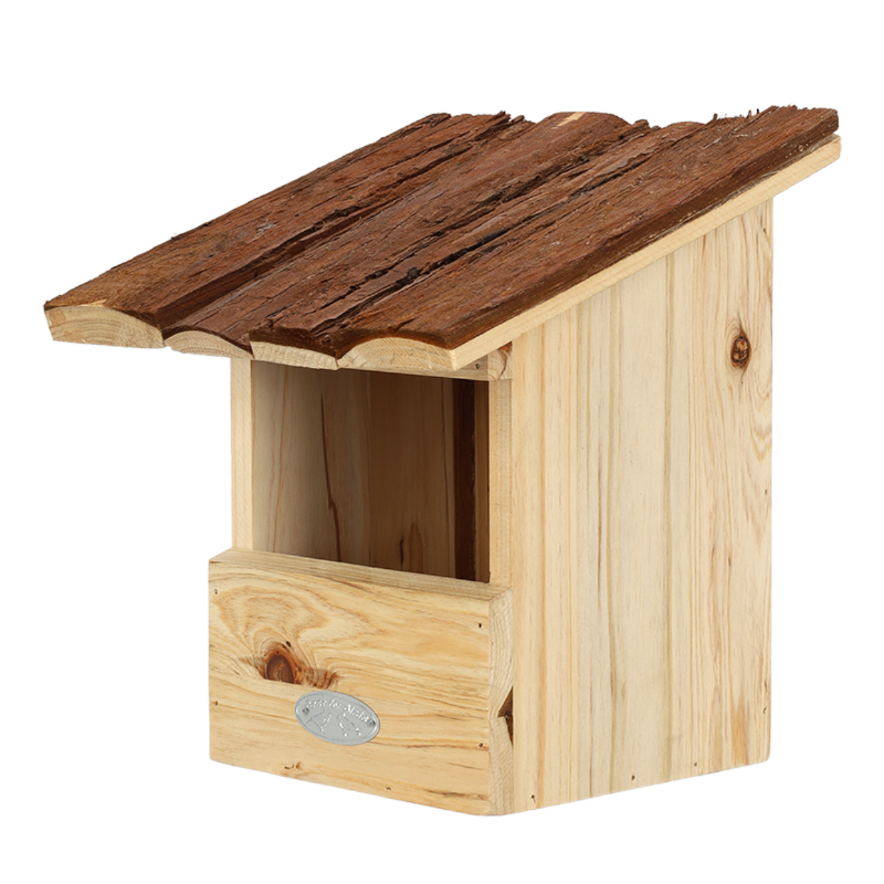 Bird house robin bark roof