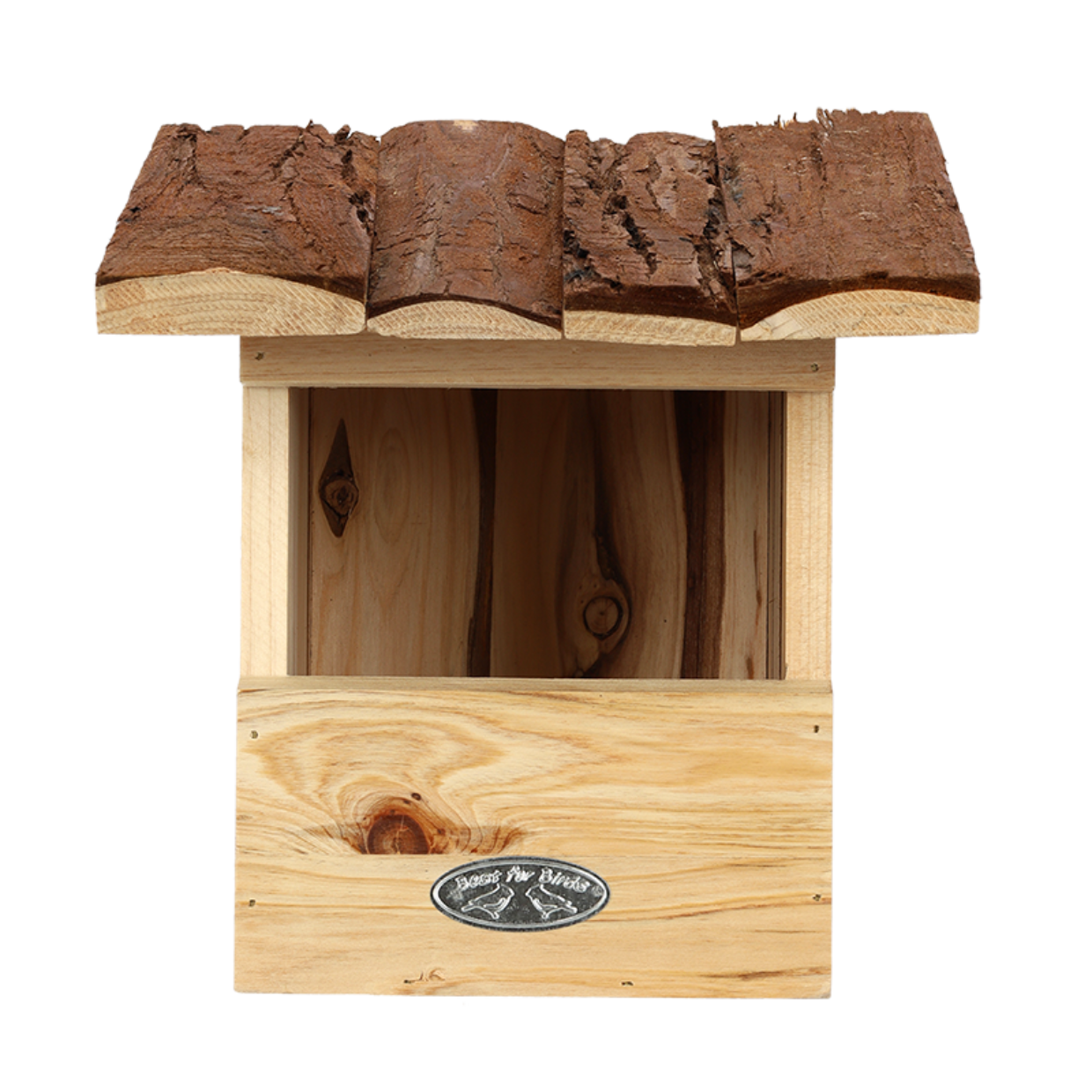 Bird house robin bark roof