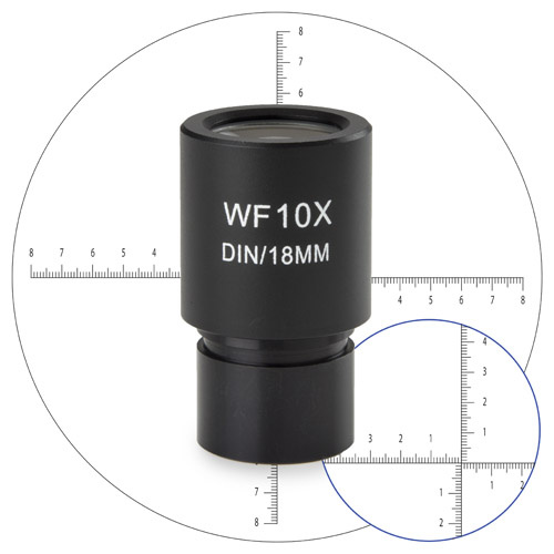 Euromex BioBlue Weitwinkelokular mit Mikrometer, 10mm/100