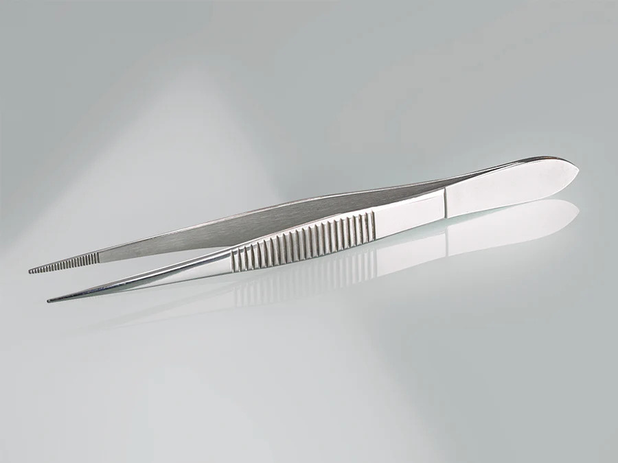 Pinzette, Edelstahl, spitz, gerade, 160 mm