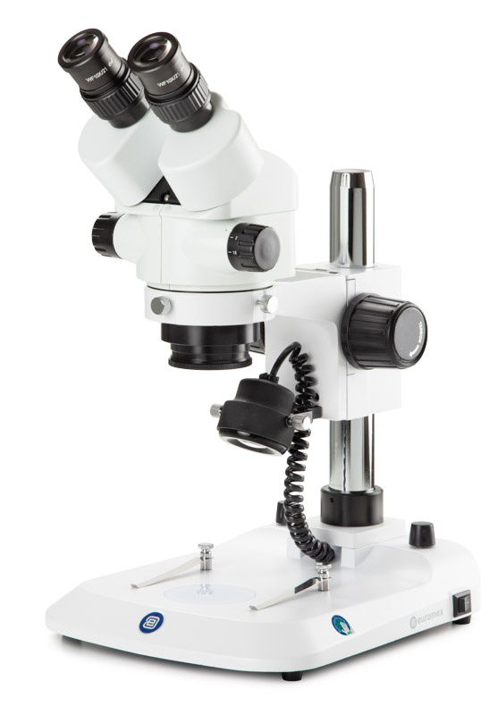Euromex StereoBlue Binocular Stereo Microscope 7x/45x, Pillar Stand