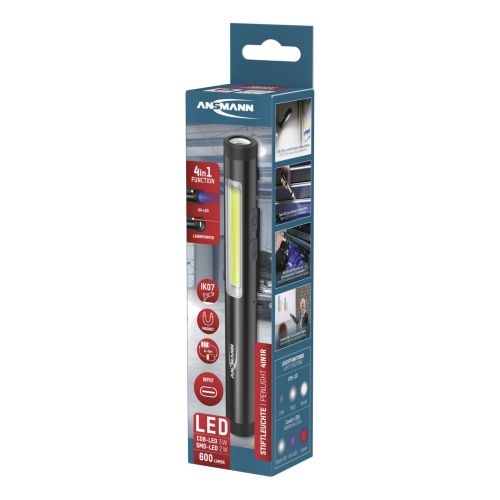 Oplaadbare Penlight 4in1R met UV-licht en Laserpointer