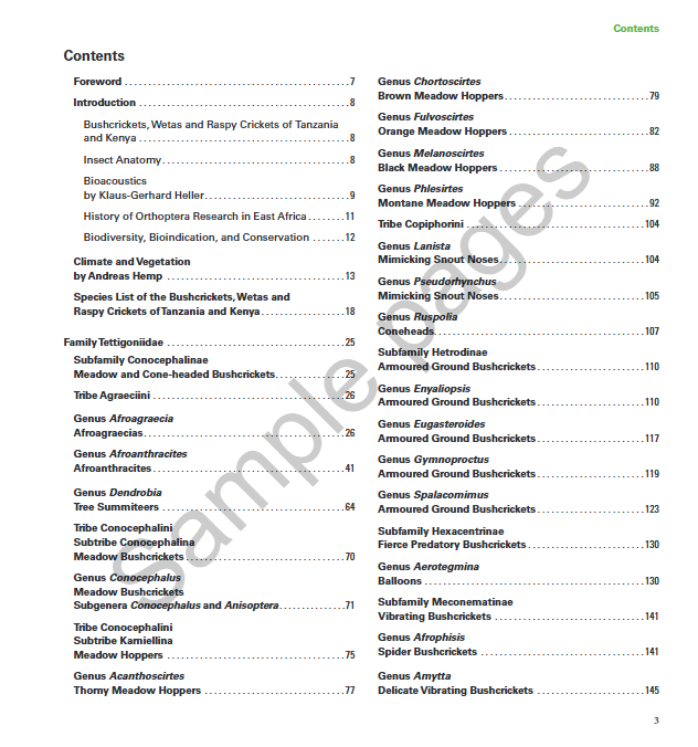 A Field Guide to the Bushcrickets, Wetas and Raspy Crickets of Tanzania and Kenya