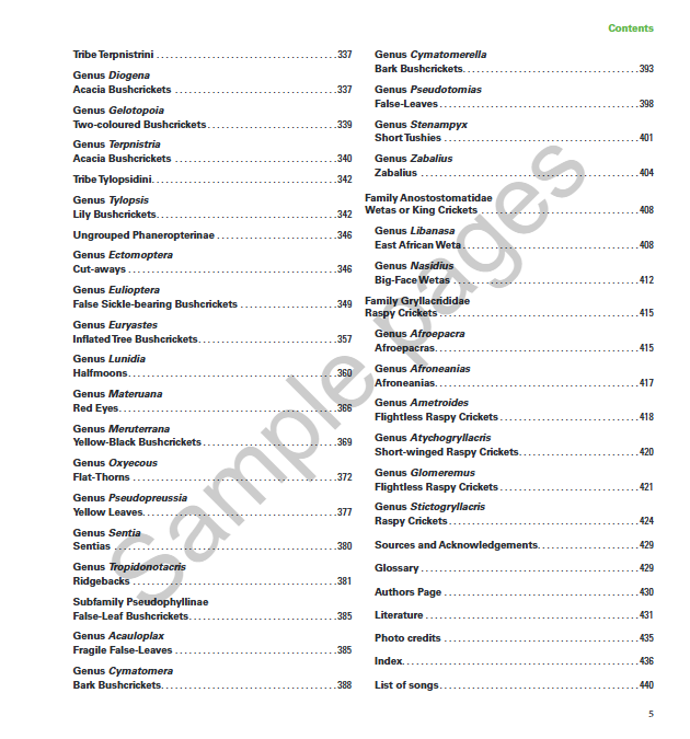 A Field Guide to the Bushcrickets, Wetas and Raspy Crickets of Tanzania and Kenya