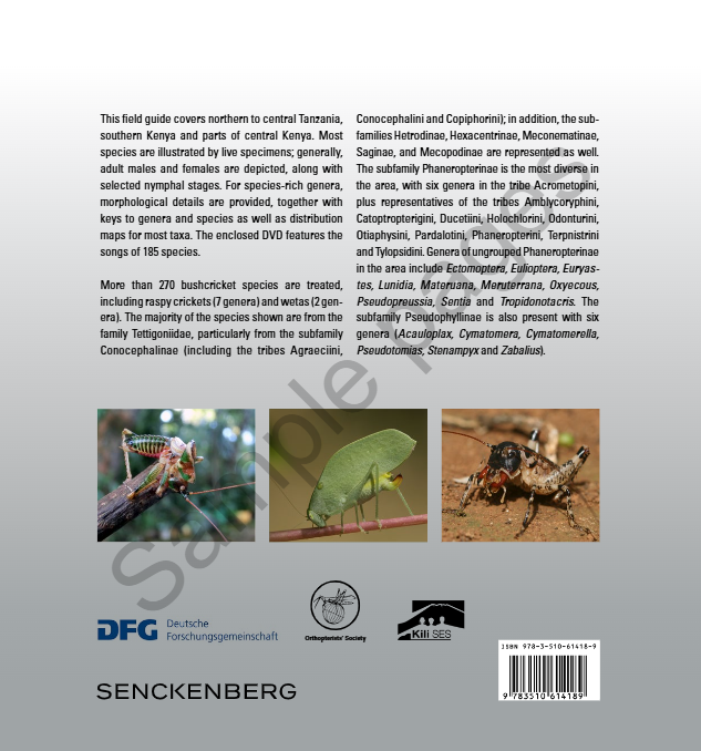 A Field Guide to the Bushcrickets, Wetas and Raspy Crickets of Tanzania and Kenya