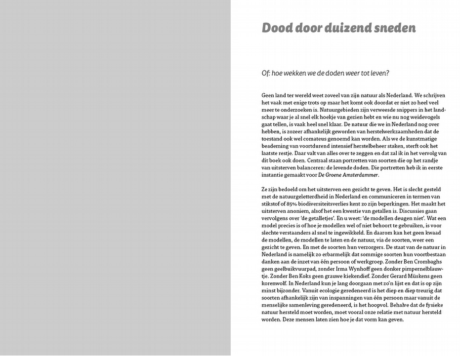 Over leven - Wat uitsterven ons kan leren over natuurherstel