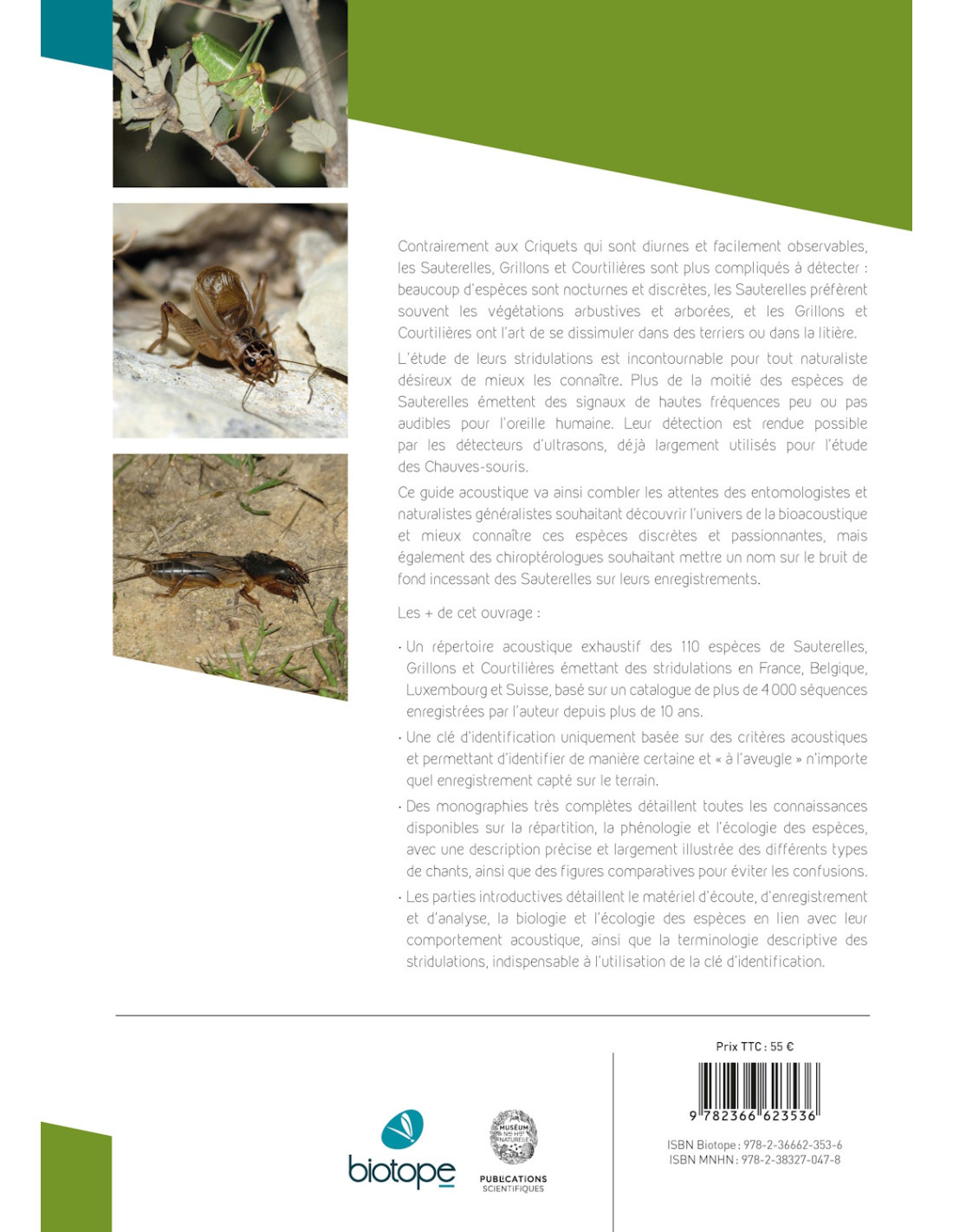 Acoustique des sauterelles, grillons et courtilières de France, Belgique, Luxembourg et Suisse - Écologie et identification