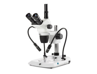 Euromex NexiusZoom Trinocular Stereo Microscope 6.7x/45x, Gooseneck dual LED