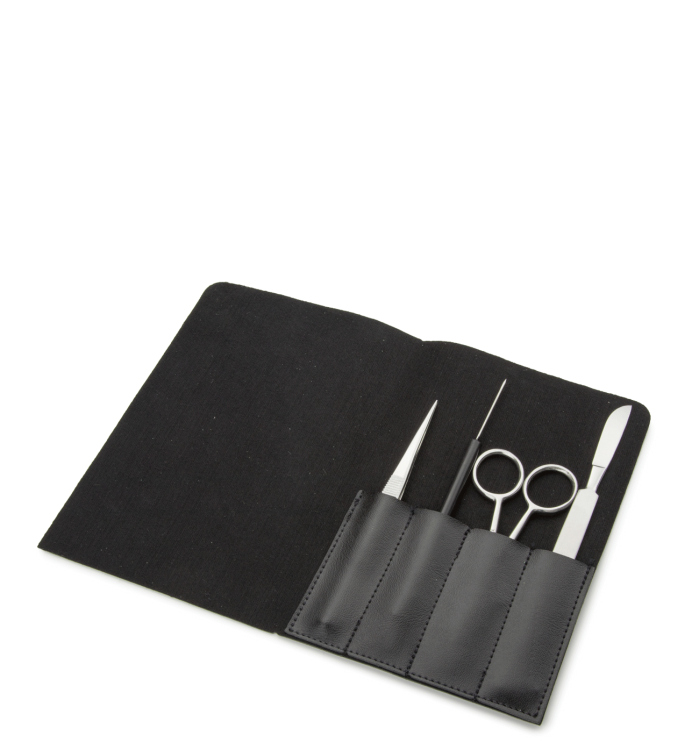 Euromex 4-piece dissection Kit in imitation leather Case